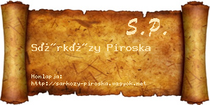 Sárközy Piroska névjegykártya