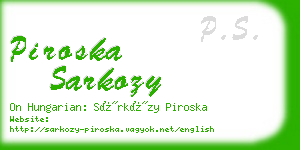 piroska sarkozy business card